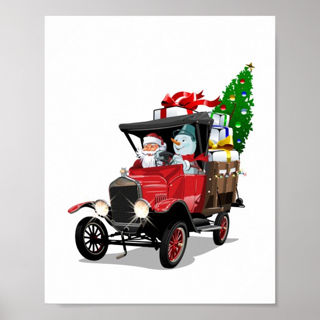 Poster Caminhão de Natal da Cartoon (Frente)