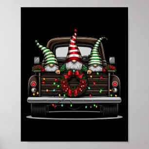 Poster Caminhão de Natal Gnomo Fofo 