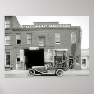 Poster Caminhão de reboque antigo, 1921