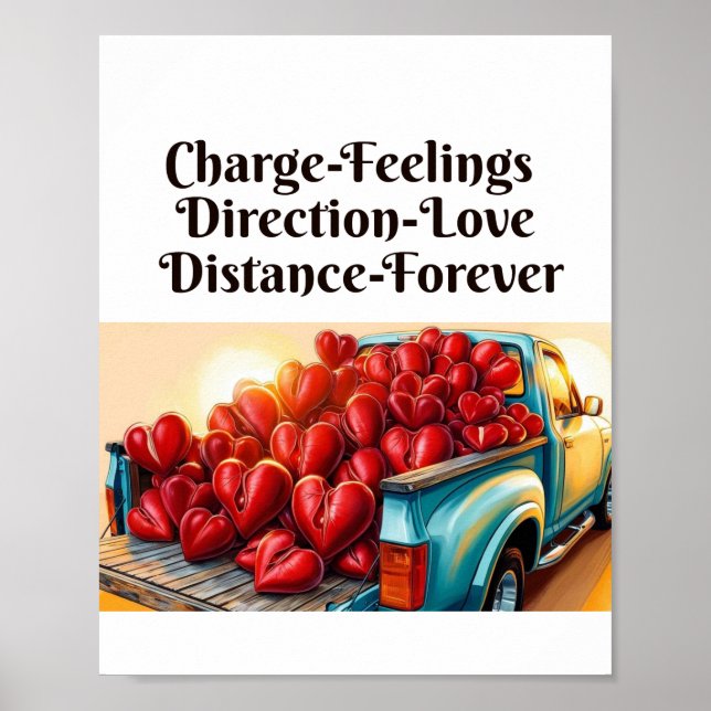 Poster Caminhão do Amor - Coração em Rodas (Frente)