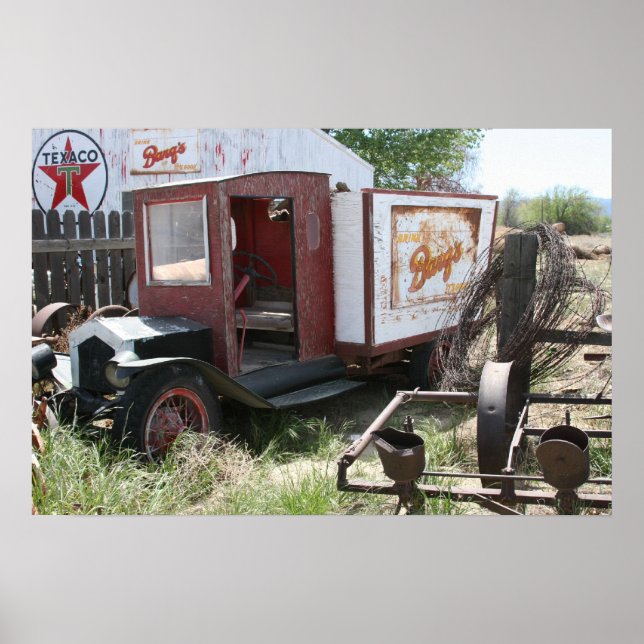 Poster Caminhão do Barq Abandonado da Califórnia (Frente)