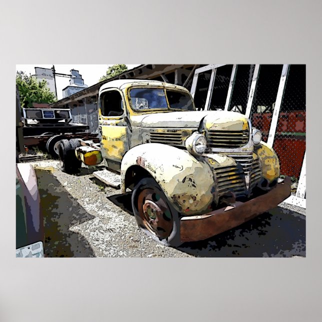 PÔSTER CAMINHÃO FLATBED DODGE ERA WAR 1946 (Frente)