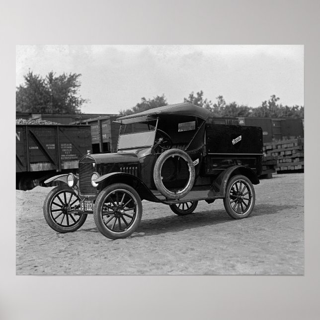 Pôster Caminhão Modelo T, 1925. Foto Antiga (Frente)