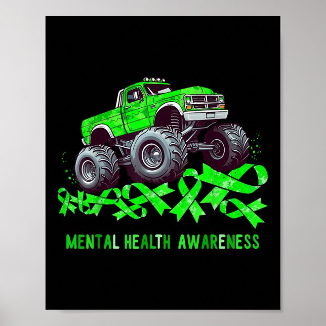 Poster Caminhão Monstro Atropela Faixa Conscientização Sa (Frente)