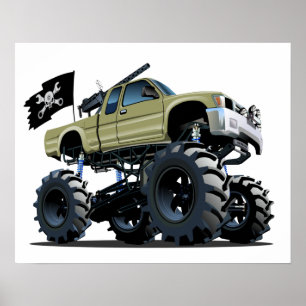 Poster Caminhão monstro de cartum