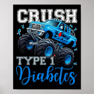 Poster Caminhão Monstro do Guerreiro da Diabetes do Cruyp