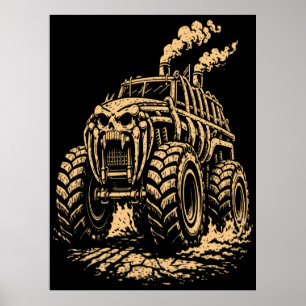 Poster Caminhão Monstro Inspirado em Caixa Torácica Apoca