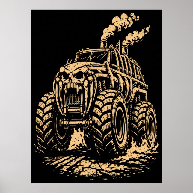 Poster Caminhão Monstro Inspirado em Caixa Torácica Apoca (Frente)