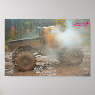 Poster Caminhão (mudbogging) de atolamento da lama