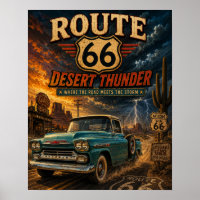 Caminhão Retrô Vintage Route 66 Desert Thunder