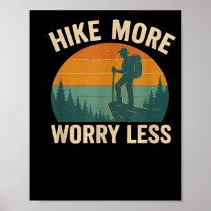 Poster Caminhar mais se preocupar menos caminhada engraça
