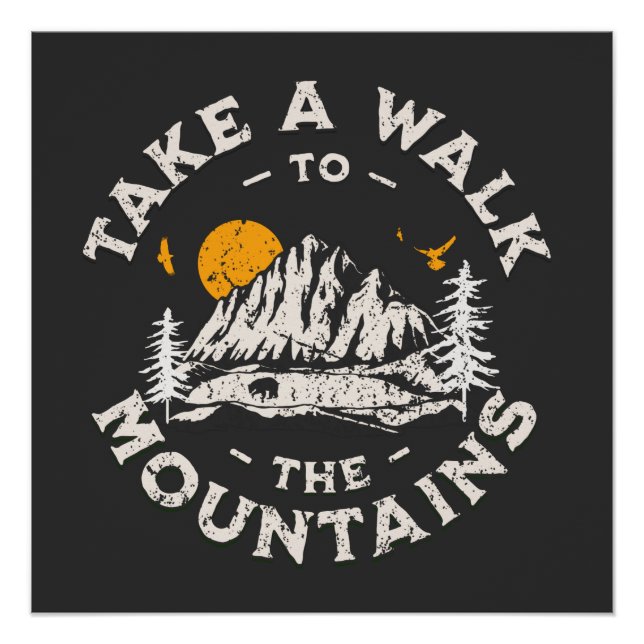 Pôster Caminhe Até As Montanhas Do Exterior (Frente)