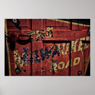 POSTER CAMINHEIRO RODOVIÁRIO DE BOXCAR MILWAUKEE