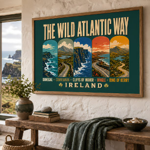 Poster Caminho Atlântico Selvagem Ilustração de Pontos Tu