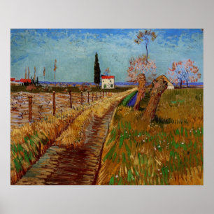 Pôster Caminho Através de um Campo, Salgueiros de Vincent