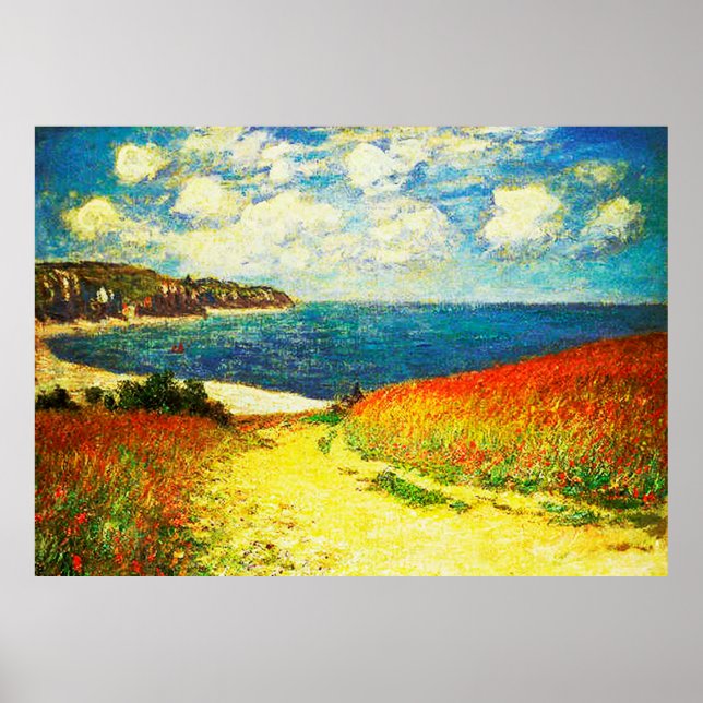 Poster Caminho através do milho em Pourville, 1882 (Frente)