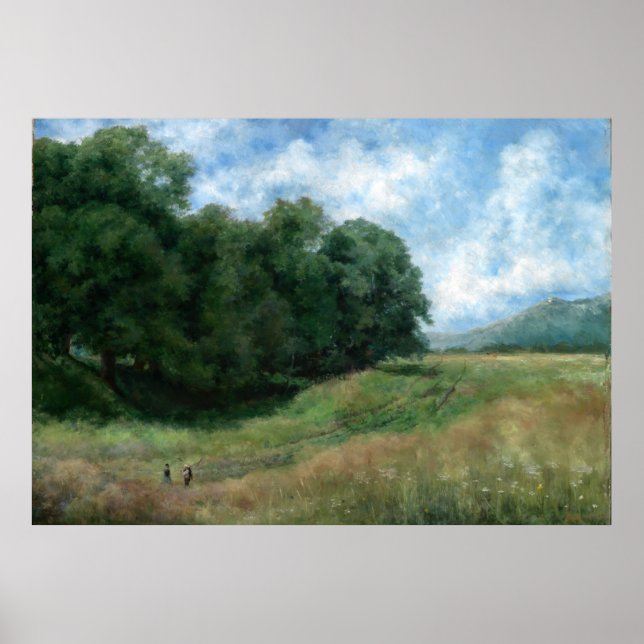 Poster Caminho Cênico do Campo - Design de Paisagem Vinta (Frente)