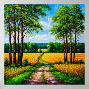 Poster Caminho Cênico do Interior Entre Campos do Ouro