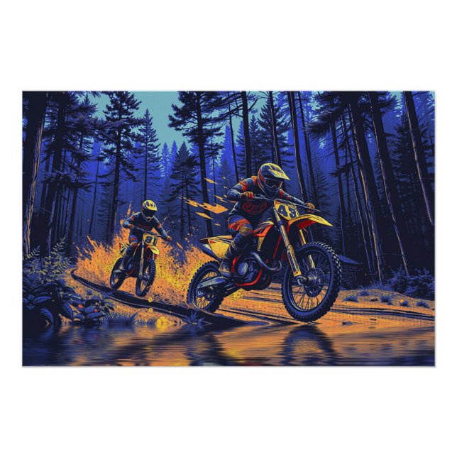 Pôster Caminho da Floresta - Motocross Racers (Frente)