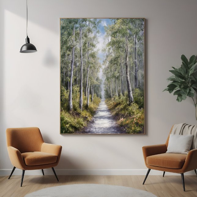 Poster Caminho da Floresta Serene - Arte Paisagística Tra (Criador carregado)