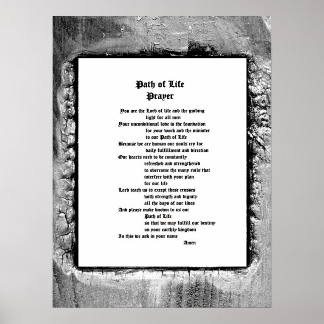 Poster Caminho da Oração da Vida (Frente)