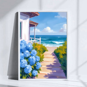 Poster Caminho da Praia de Cape Cod Pintura Costeira de