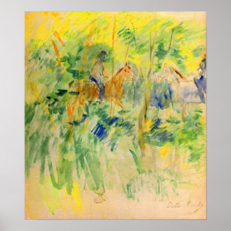 Poster Caminho de Bois de Boulogne por Berthe Morisot