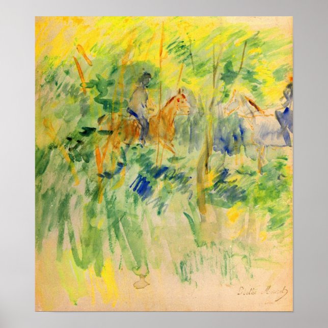 Poster Caminho de Bois de Boulogne por Berthe Morisot (Frente)