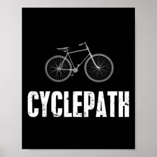 Poster Caminho de ciclo Divertido Ciclismo Mountain Bikin