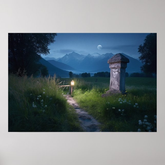 Poster Caminho de enrolamento para a linha de propriedade (Frente)