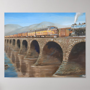Poster Caminho de ferro da Pensilvânia no Posto da Ponte 