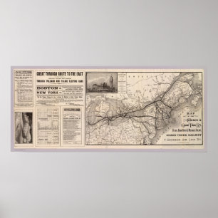 Pôster Caminho de ferro de Chicago e Grand Trunk