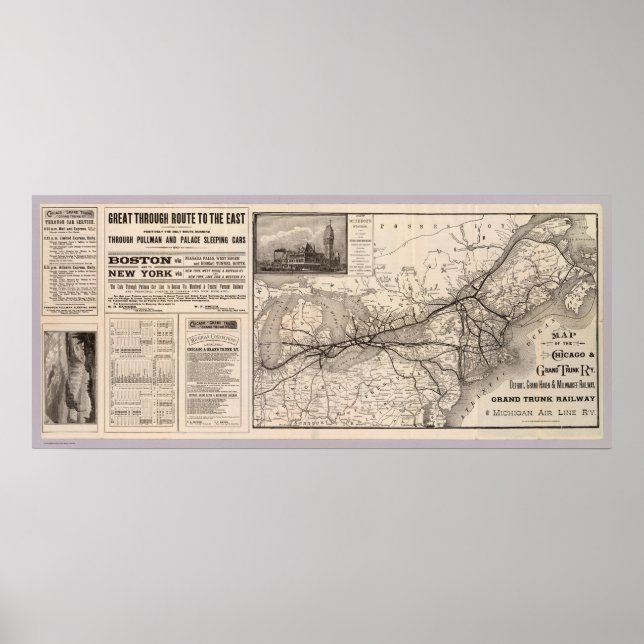 Pôster Caminho de ferro de Chicago e Grand Trunk (Frente)