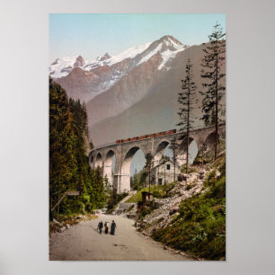 Poster Caminho de ferro Fayet-Chamonix - Fotografia 1900