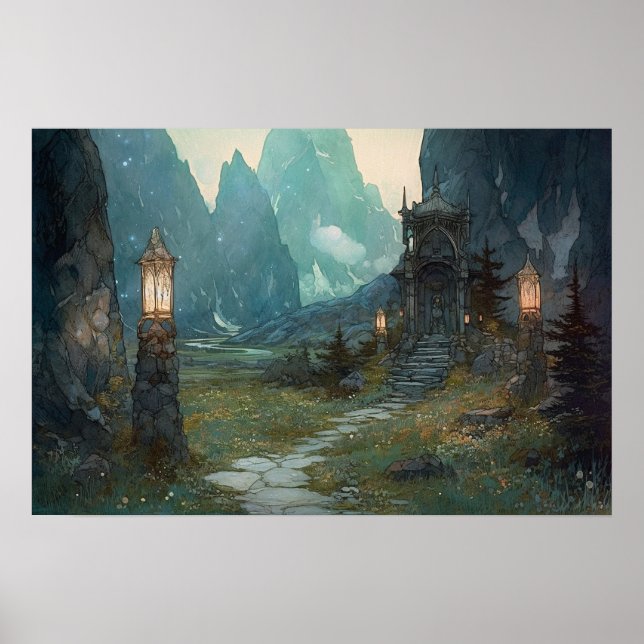 Poster Caminho de pedra que passa pelo vale sagrado para  (Frente)