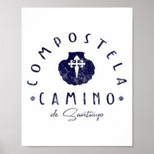 Poster Caminho De Santiago Espanha Concha De Vieira São T