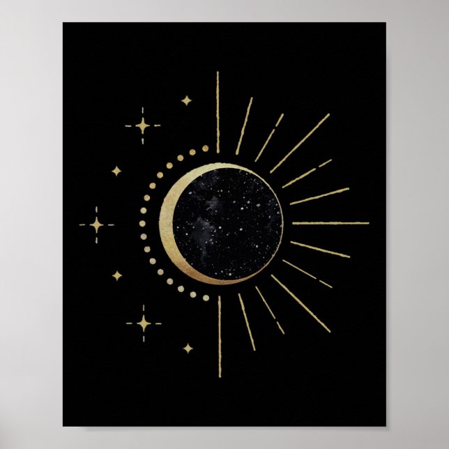 Poster Caminho Do Eclipse Solar Total Da Totalidade (Frente)