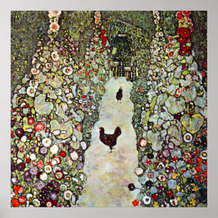 Poster Caminho do Jardim com Galinhas, Gustav Klimt, Art