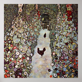 Poster Caminho do Jardim, Galeria e Galinhas por Gustav K