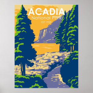 Poster Caminho do Oceano Bar do Parque Nacional Acadia