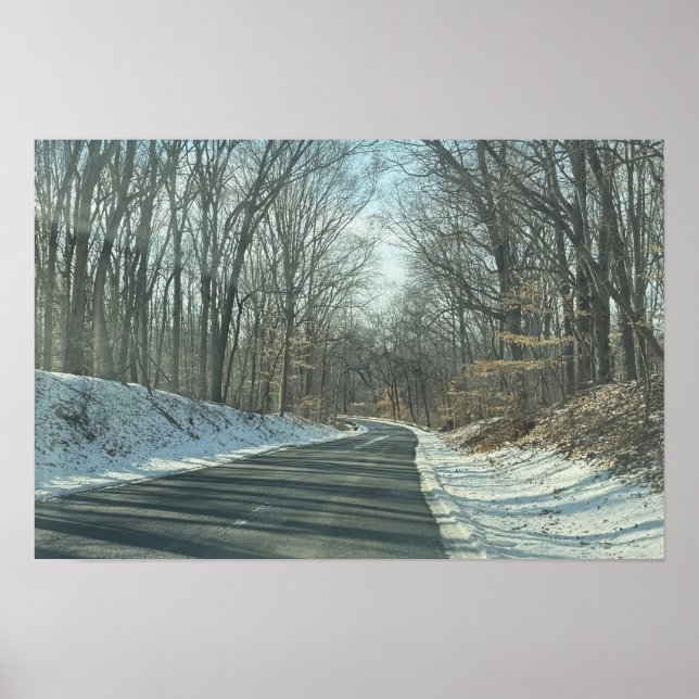 Poster Caminho do Parque no Cartaz de Inverno (Frente)