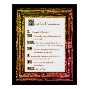 Pôster Caminho dos Mandamentos de Vida