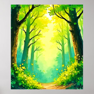 Poster Caminho Florestal Ensolarado