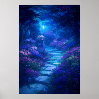 Poster Caminho iluminado no Jardim dos Sonhos