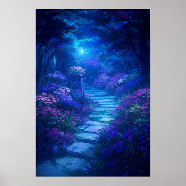 Poster Caminho iluminado no Jardim dos Sonhos (Frente)