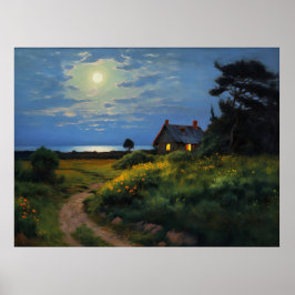 Poster Caminho Iluminado pela Lua até a Casa de Junco do 
