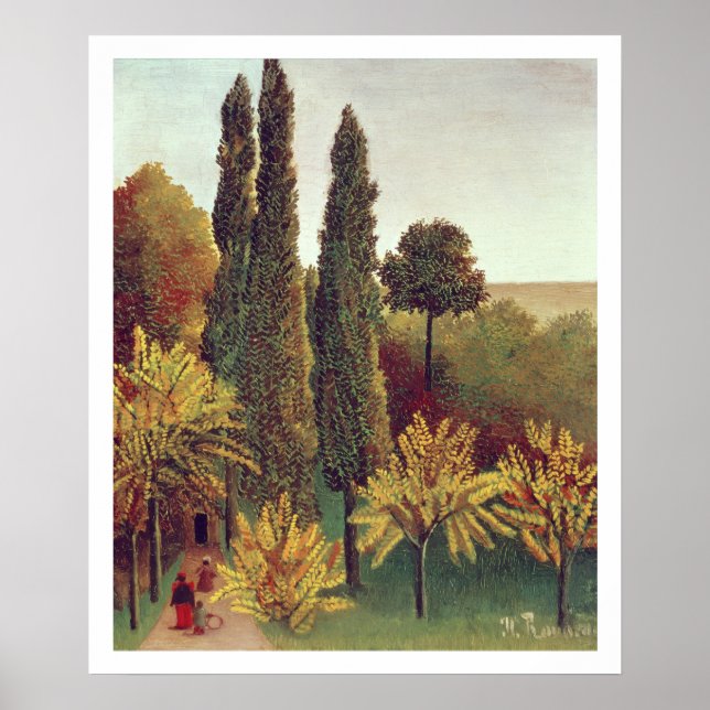 Pôster Caminho no Parque Buttes Chaumont, Paris, 1908 (pe (Frente)