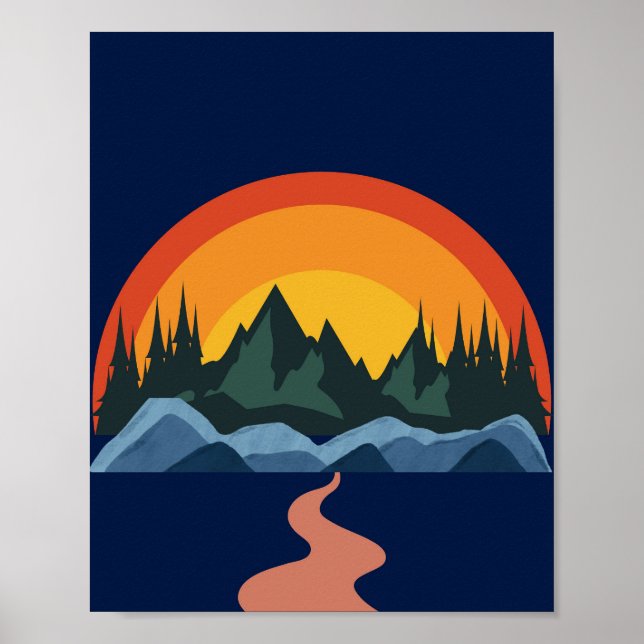 Poster Caminho para a borda da imagem do horizonte (Frente)