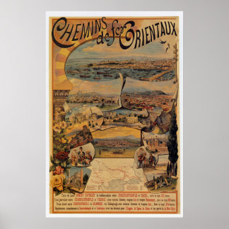 Poster Caminhos de ferro orientais dos anos 90 para Const