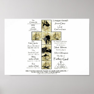 Pôster Caminhos para Deus por imagens amarelas de fé